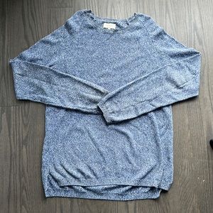 Heather blue cozy knit Frank & Oak long sweater, size XL